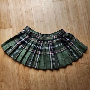 DOGPILE VINTAGE MICRO MINI Plaid Pleated PUNK 2000 Sz S